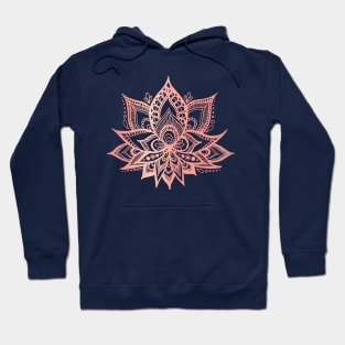 Rose Gold Pink Lotus Hoodie